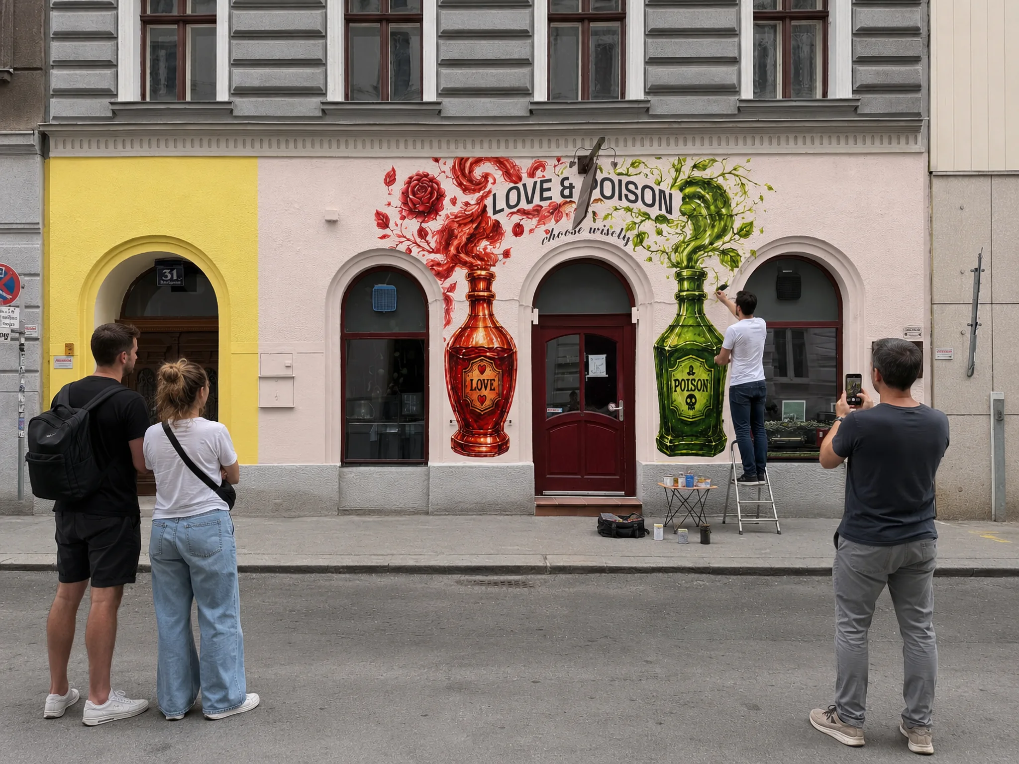 Tagesvisualisierung eines nicht realisierten Fassadenkonzepts während einer gedachten Ausführung