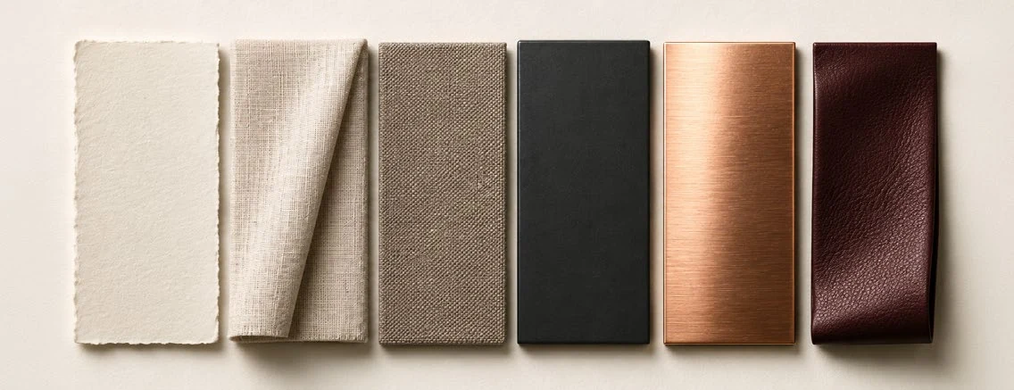 Vollständige Material- und Farbpalette