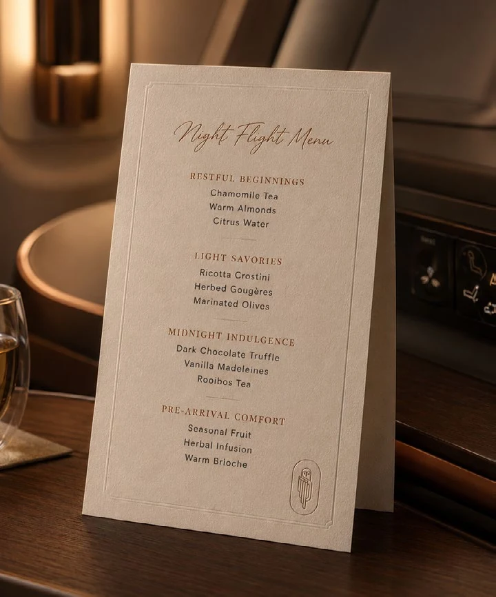 Night Flight Menu