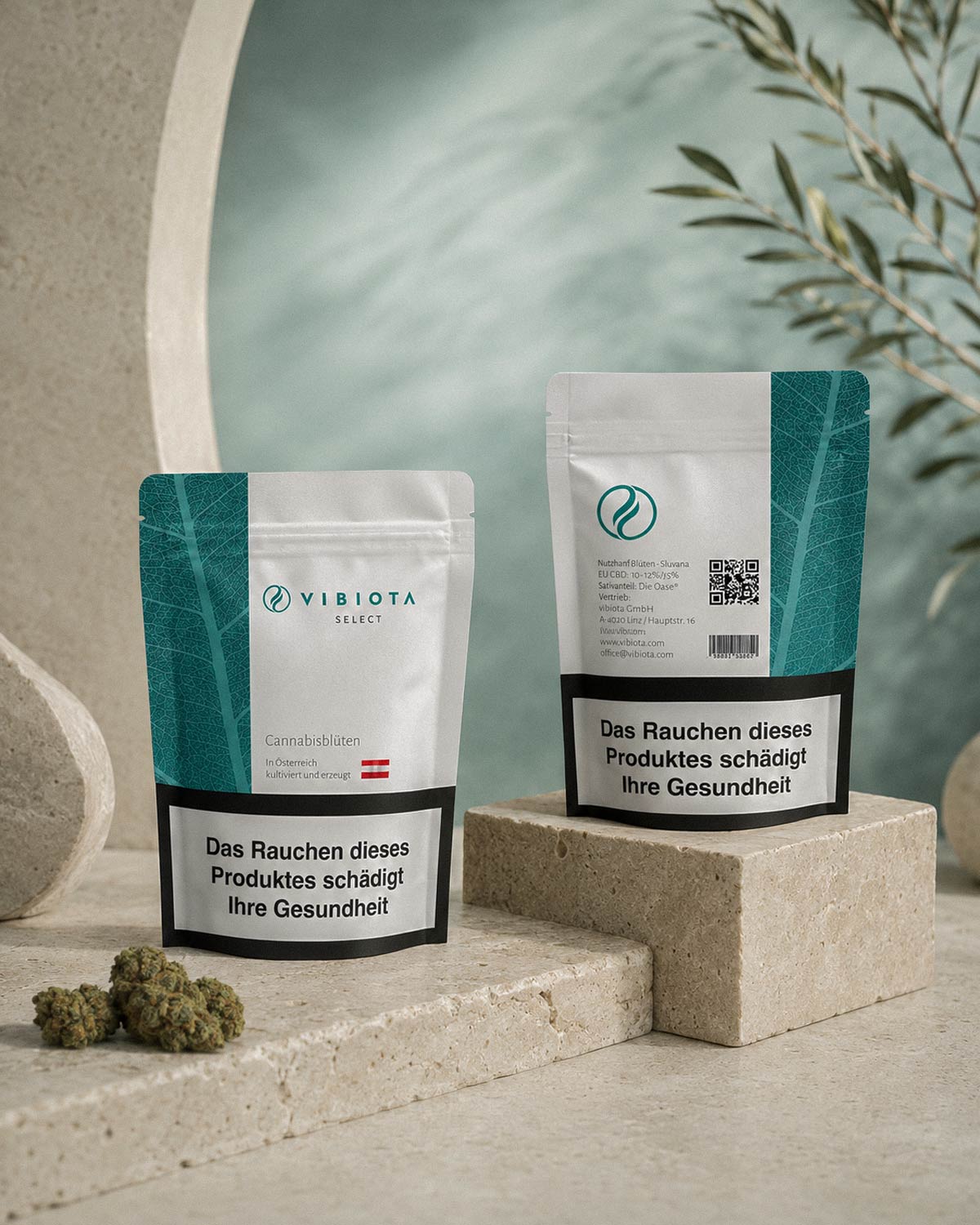 Unveröffentlichtes VIBIOTA Select Cannabisblüten Packaging